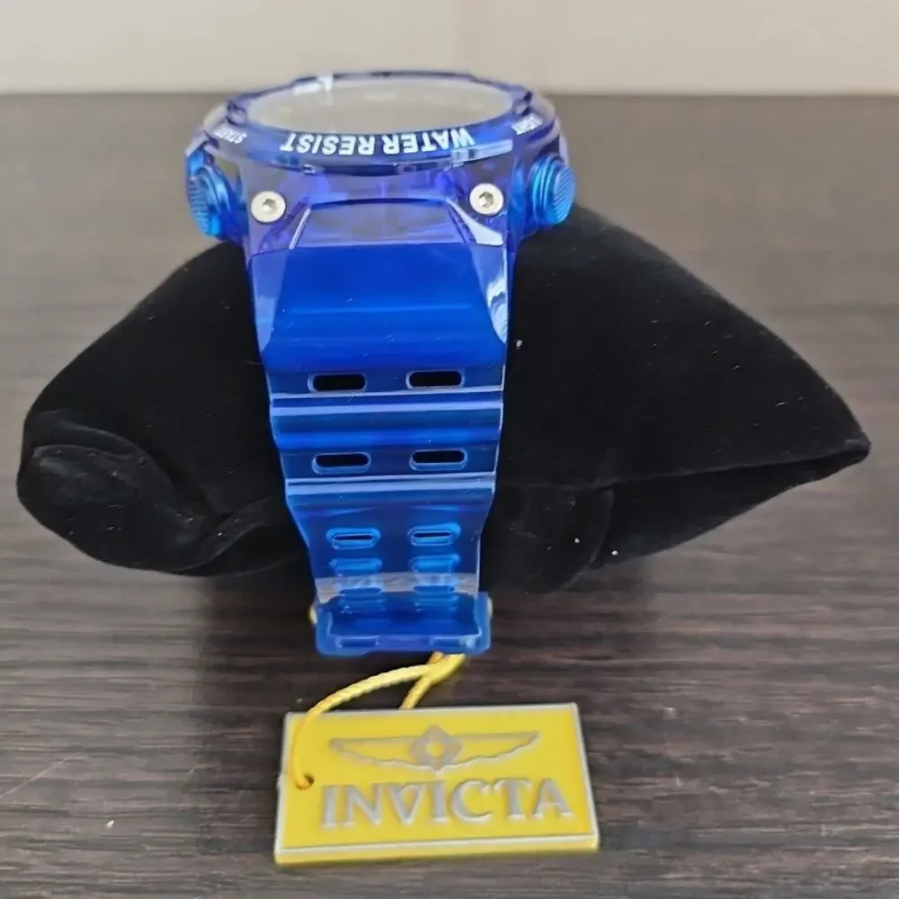 Mens Watch Invicta Racing Chrono Digital Dial Blue Case Strap 49048
